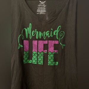 Cute plus size Cricut Design transfer mermaid shirt
